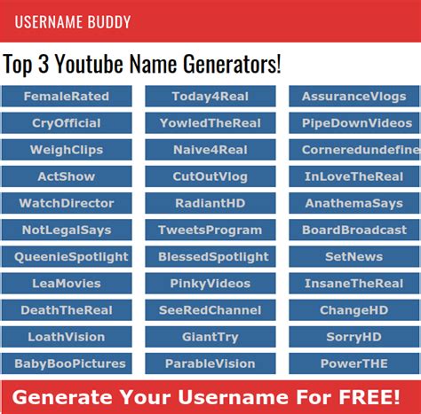 YouTube Name Generator 